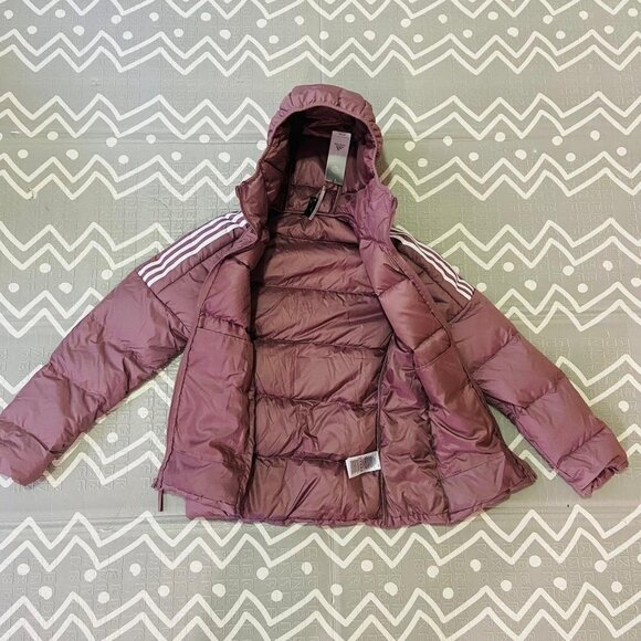 Adidas running training pink thick winter snow puffer jacket coat bomber - Picture 6 of 7